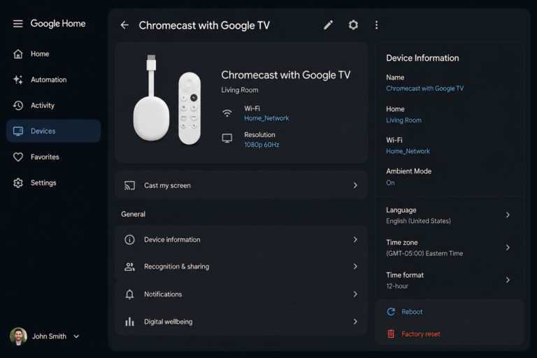 how to reboot chromecast